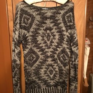 Black and gray Aztec sweater